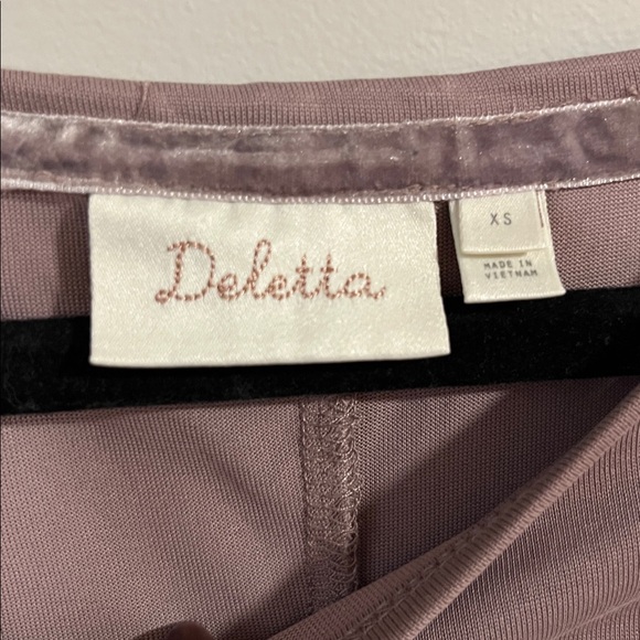 Anthropologie Deletta Dusty Rose Long Sleeve Top - Picture 2 of 6